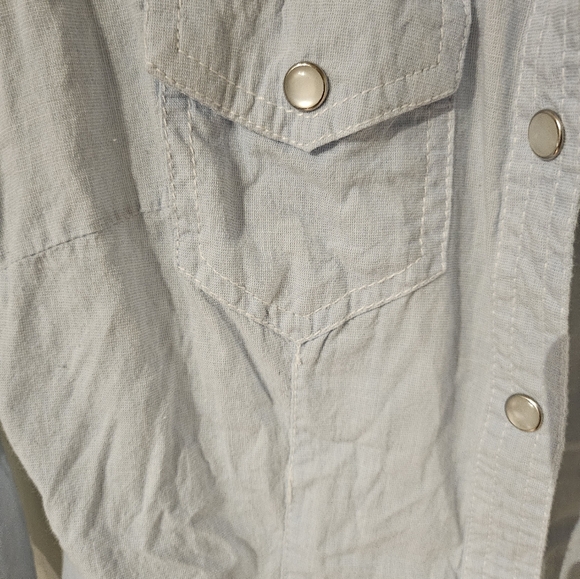 Light Blue women's button up shirt - Picture 4 of 6